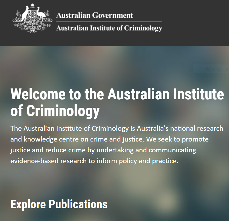 Australian Institute of Criminology Publications