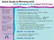 Quick Guide to Working with Interpreters in Legal Settings