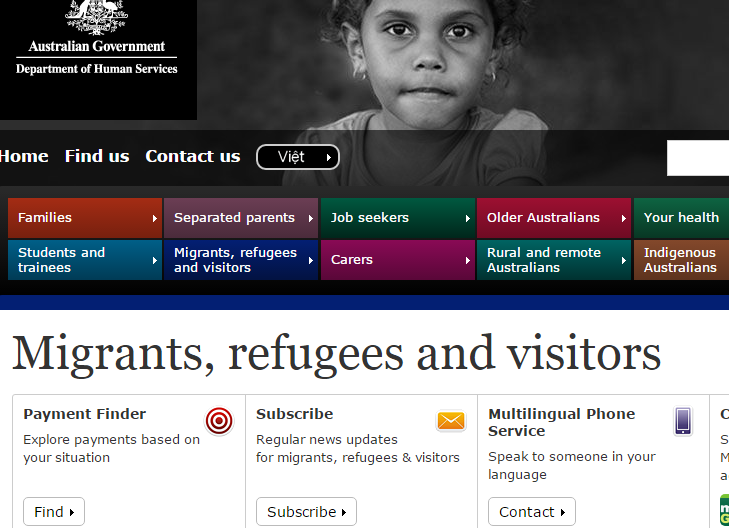 Centrelink information for Migrants, Refugees and Visitors [Cth]