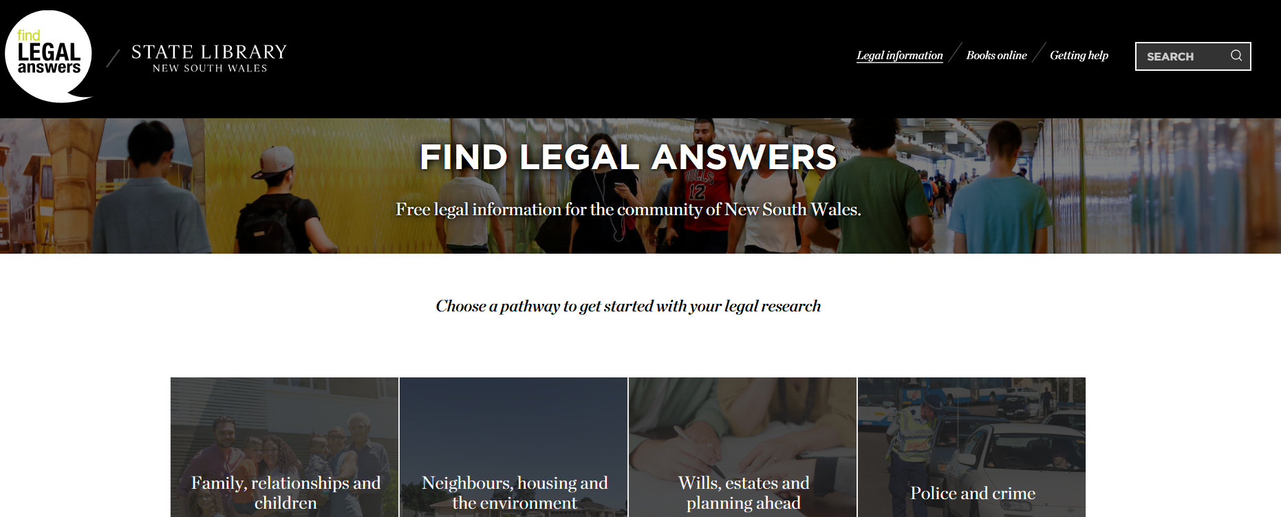 Find Legal Answers website