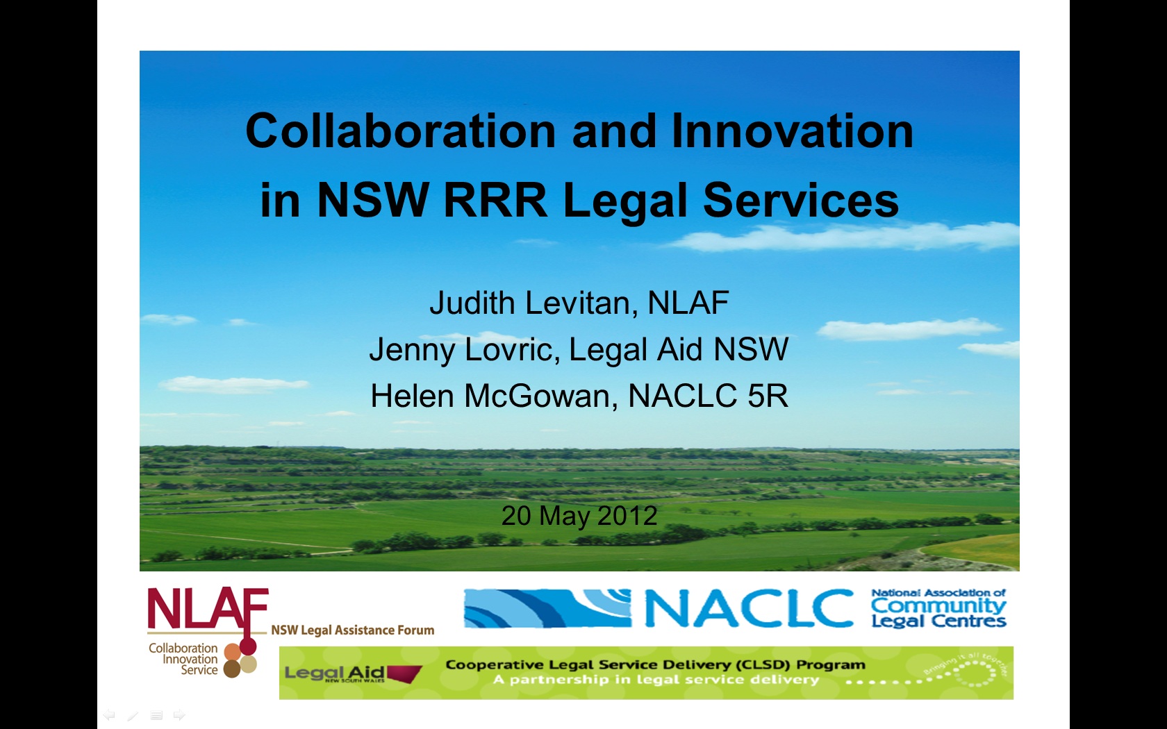 Collaboration and innovation in NSW RRR Legal Services