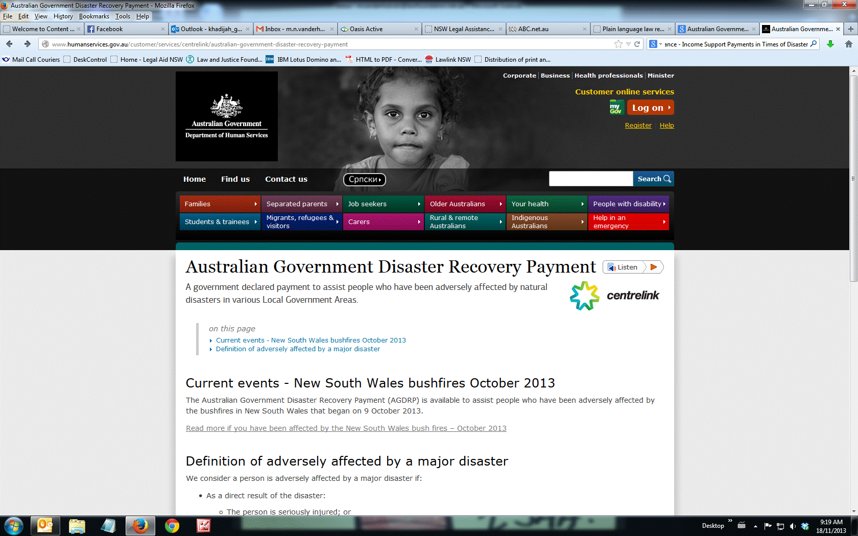 Australian Government Disaster Recovery Payment