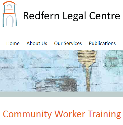 Redfern Legal Centre Community Worker Training